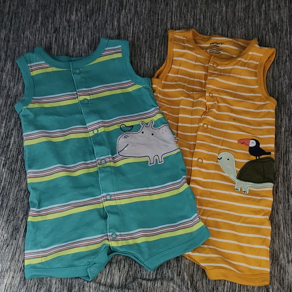 Carter's Striped Baby Rompers